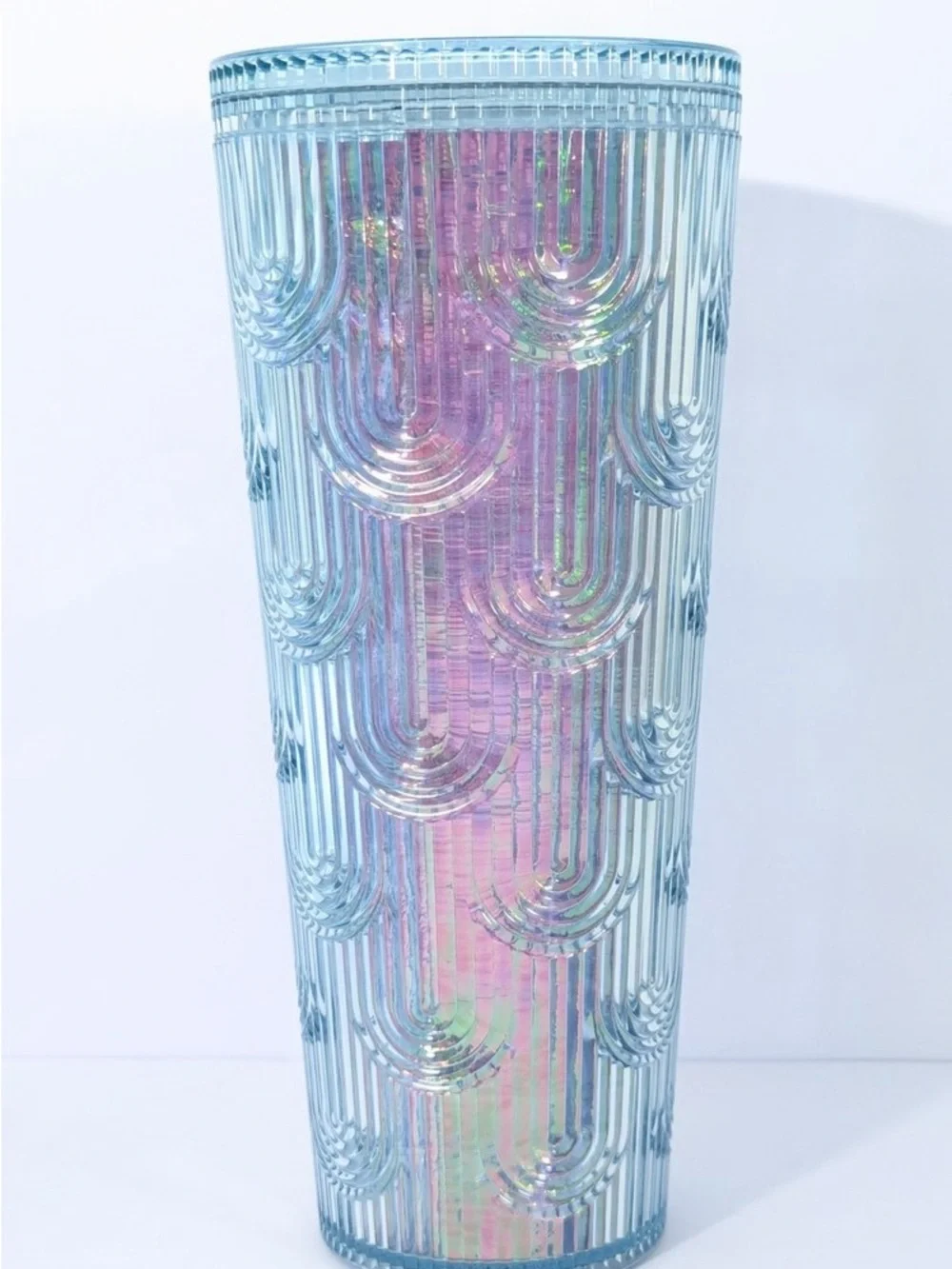 Starbucks 2022 Iridescent Mermaid 24oz Tumbler w/ Lid Coffee Tea Spring Cup